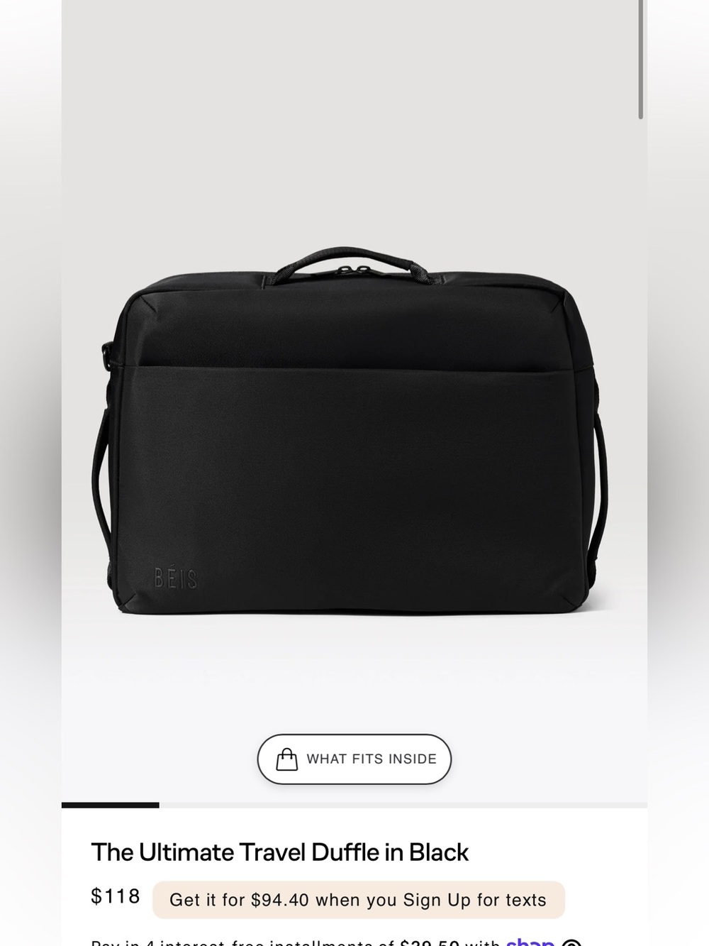 The Ultimate Travel Duffle In Black